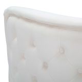 Poltrona Bianco Crema oro Rivestimento in Velluto Braccioli 76x74x71h cm, Materiale Struttura in Metallo - Killar