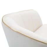 Poltrona Bianco oro Braccioli Materiale Struttura in Tessuto 62x58x78h cm, Colore Struttura oro - Cachi