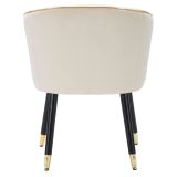 Poltrona Bianco oro Braccioli Materiale Struttura in Tessuto 62x58x78h cm, Colore Struttura oro - Cachi
