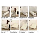 Poltrona Bianco Reclinabile Trasformabile in Letto, Rivestimento in Tessuto Bouclè 31x31x97h cm, Materiale Struttura in Tessuto - Abyane