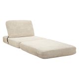 Poltrona Bianco Reclinabile Trasformabile in Letto, Rivestimento in Tessuto Bouclè 31x31x97h cm, Materiale Struttura in Tessuto - Abyane