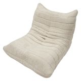 Poltrona Bianco Rivestimento in Tessuto Bouclè Materiale Struttura in Tessuto 27x27x108h cm, Altezza Seduta 45 cm - Battam
