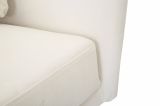 Poltrona Biassono, Seduta imbottita, Divano singolo da salotto, Sedia con braccioli, 88x77 h74 cm, Crema e Oro