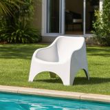 Poltrona da Esterno Bianco una Sedia 79x81 cm, Braccioli - Agri