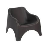 Poltrona da Esterno Nero Antracite una Sedia 79x81 cm, Braccioli - Agri