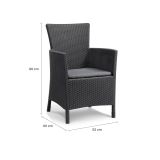 Poltrona da esterno Steinbach, 62x60 h89 cm, Antracite
