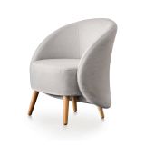 Poltrona design in metallo e poliestere grigia - Alla