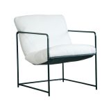 Poltrona design in metallo e tessuto bianco - Appare