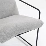Poltrona design in metallo e tessuto grigio - Appare