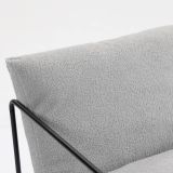 Poltrona design in metallo e tessuto grigio - Appare