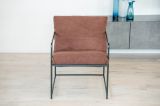 Poltrona design in metallo e tessuto marrone - Appare