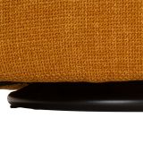Poltrona Giallo Senape Nero Base Girevole Braccioli 84x66x80h cm, Materiale Struttura in Metallo - Toamas