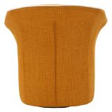 Poltrona Giallo Senape Nero Base Girevole Braccioli 84x66x80h cm, Materiale Struttura in Metallo - Toamas