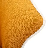 Poltrona Giallo Senape Nero Base Girevole Braccioli 84x66x80h cm, Materiale Struttura in Metallo - Toamas