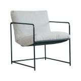 Poltrona Grigio Braccioli Peso Supportato 120 kg 61x67x75h cm, Materiale Struttura in Metallo - Appare