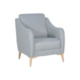 Poltrona Grigio Chiaro Marrone Rovere Braccioli, Peso Supportato 80 kg - Propata