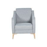 Poltrona Grigio Chiaro Marrone Rovere Braccioli, Peso Supportato 80 kg - Propata
