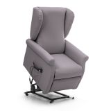 Poltrona Grigio Chiaro Sfoderabile Reclinabile 75x84x107h cm, Braccioli Made in Italy - Treia