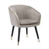 Poltrona Grigio oro Braccioli Materiale Struttura in Tessuto 62x58x78h cm, Colore Struttura oro - Cachi
