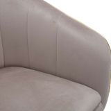 Poltrona Grigio oro Braccioli Materiale Struttura in Tessuto 62x58x78h cm, Colore Struttura oro - Cachi
