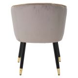 Poltrona Grigio oro Braccioli Materiale Struttura in Tessuto 62x58x78h cm, Colore Struttura oro - Cachi