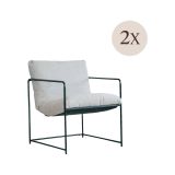 Poltrona Grigio set da 2 Braccioli 61x67x75h cm, Peso Supportato 120 kg - Appare
