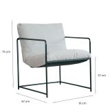 Poltrona Grigio set da 2 Braccioli 61x67x75h cm, Peso Supportato 120 kg - Appare