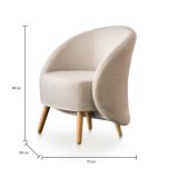 Poltrona in tessuto beige - Alla