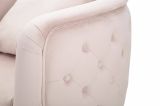 Poltrona in tessuto con braccioli rosa - Prampolini