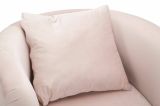 Poltrona in tessuto con braccioli rosa - Prampolini