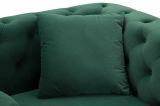 Poltrona in tessuto con braccioli verde e oro - Gabbiano