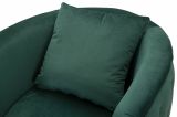 Poltrona in tessuto con braccioli verde - Prampolini
