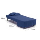 Poltrona in tessuto sfoderabile blu - Andreou