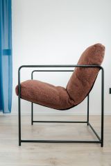 Poltrona Marrone Braccioli Peso Supportato 120 kg 61x67x75h cm, Materiale Struttura in Metallo - Appare
