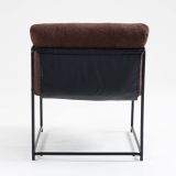 Poltrona Marrone Braccioli Peso Supportato 120 kg 61x67x75h cm, Materiale Struttura in Metallo - Appare
