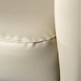 Poltrona moderna in similpelle con braccioli beige - Ago