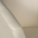 Poltrona moderna in similpelle con braccioli beige - Ago