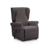 Poltrona Nero Antracite Sfoderabile Reclinabile 75x84x107h cm, Braccioli Made in Italy - Treia