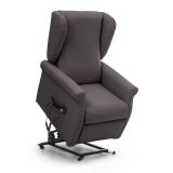 Poltrona Nero Antracite Sfoderabile Reclinabile 75x84x107h cm, Braccioli Made in Italy - Treia