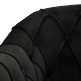 Poltrona Nero oro con Cuscino Braccioli 88x83x91h cm, Colore Struttura oro - Turtuk