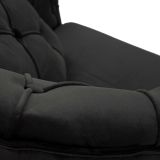 Poltrona Nero oro con Cuscino Braccioli 88x83x91h cm, Colore Struttura oro - Turtuk