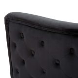 Poltrona Nero oro Rivestimento in Velluto Braccioli 76x74x71h cm, Materiale Struttura in Metallo - StIves