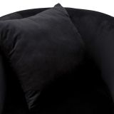 Poltrona Nero oro Rivestimento in Velluto Braccioli 76x74x71h cm, Materiale Struttura in Metallo - StIves