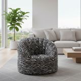 Poltrona pouf in tessuto zebrata - Zante