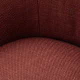 Poltrona Rosso Bianco Base Girevole Braccioli 84x66x80h cm, Materiale Struttura in Metallo - Toamas