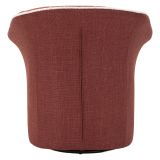Poltrona Rosso Bianco Base Girevole Braccioli 84x66x80h cm, Materiale Struttura in Metallo - Toamas