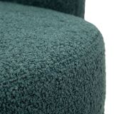 Poltrona Verde Ottanio Nero Base Girevole Braccioli 70x72x75h cm, Materiale Struttura in Legno Nobilitato - Morond