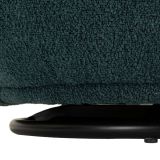 Poltrona Verde Ottanio Nero Base Girevole Braccioli 70x72x75h cm, Materiale Struttura in Legno Nobilitato - Morond