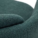 Poltrona Verde Ottanio Nero Base Girevole Braccioli 70x72x75h cm, Materiale Struttura in Legno Nobilitato - Morond