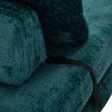 Poltrona Verde Petrolio Trasformabile in Letto, Rivestimento in Tessuto Bouclè Reclinabile 31x31x97h cm, Materiale Struttura in Tessuto - Abyane